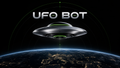 UFO BOT — sleek flying saucer over Earth at night