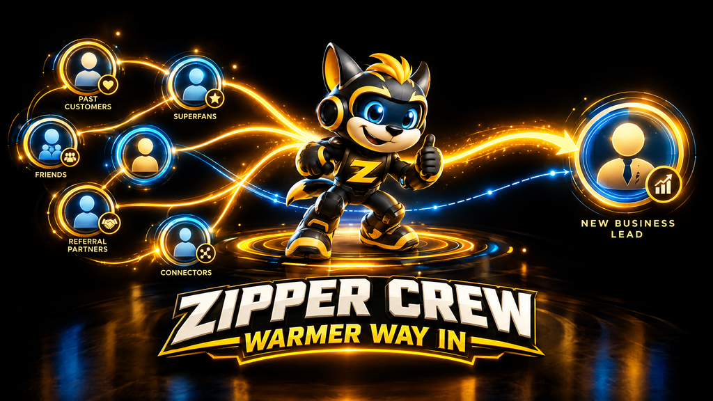 Zipper Crew showing warmer referral paths